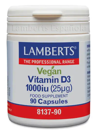 Vitamina D3 Vegana 1000 UI (25 µg) como colecalciferol