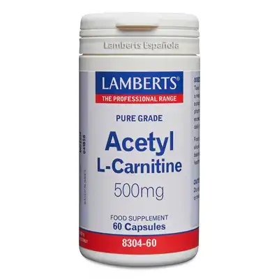 Acetil L-Carnitina 500 mg en forma Libre.