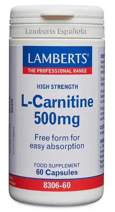 L-Carnitina 500 mg Pura en forma libre.