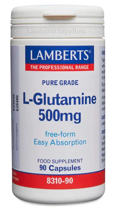 L-Glutamina 500 mg. Pura. Aminoácido no esencial