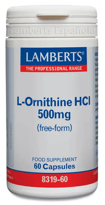 L-Ornitina 500 mg en forma libre.