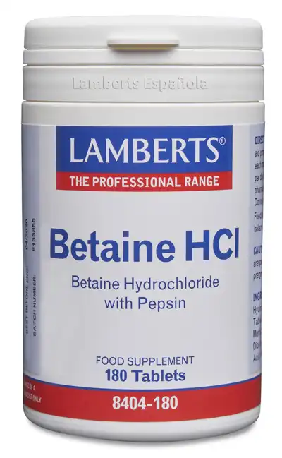 Betaína HCI 324 mg y Pepsina 5 mg