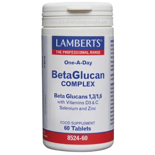 Complejo de Beta Glucanos más Vitaminas D3, C, Selenio y Zinc