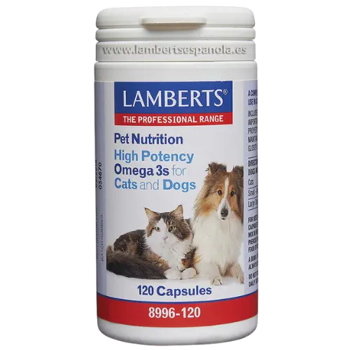 Omega 3 para Gatos y Perros de Lamberts, para bienestar de la piel y pelaje brillante - Pet Nutrition