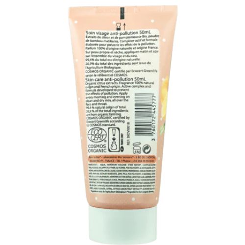 Cuidado Facial Antipolución Pieles Grasas 50 Ml born to bio composicion