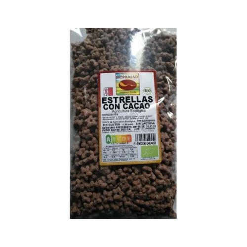 Estrellas Crujientes con Cacao Bio 200Gr