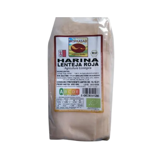 Harina de Lenteja Roja Bio 500Gr