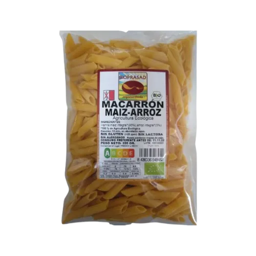 Macarrón Maíz - Arroz Integral Bio 350Gr