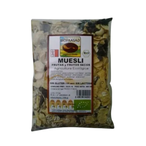 Muesli Avena con Frutas Y Frutos Secos Bio 400Gr