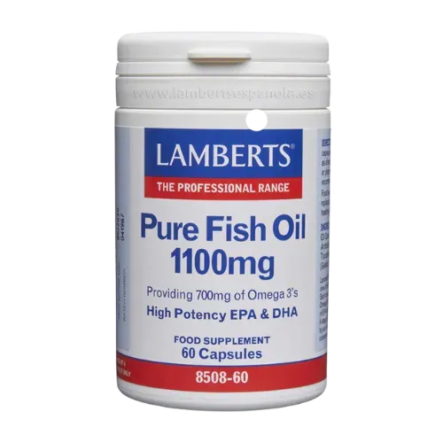 Aceite de Pescado Puro 1100 mg con 700 mg de Omega 3 en Cápsulas