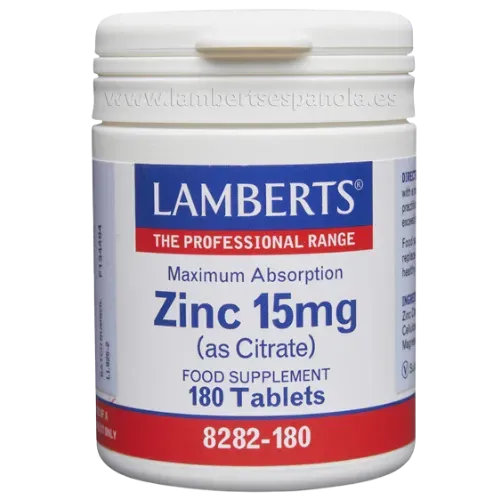 Zinc 15 mg como Citrato con mayor absorción 180 cápsulas Zinc 15 mg como Citrato con mayor absorción 180 cápsulas