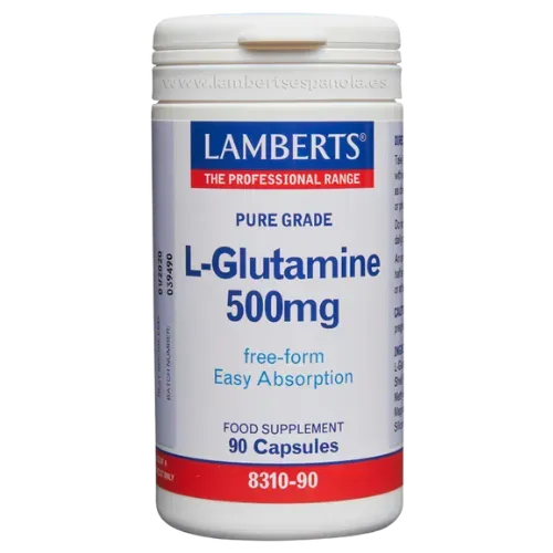 L-Glutamina 500 mg. Pura. Aminoácido no esencial