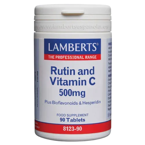 Rutina y Vitamina C 500 mg con Bioflavonoides y Hesperidina