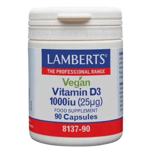 Vitamina D3 Vegana 1000 UI (25 µg) como colecalciferol