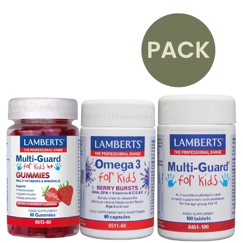Pack Multiguard For Kids + Multiguard Kids en Gominolas + Omega 3 For Kids